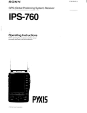 Sony PYXIS IPS-760 Operating Instructions Manual