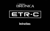 Zenza Bronica ETRC Instructions Manual