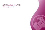 HOLDEN VE UTE II SS 2012 Owner's Handbook Manual