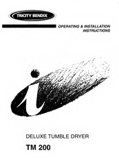 Tricity Bendix TM 200 Operating & Installation Instructions Manual