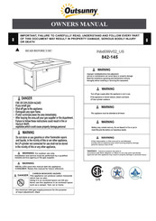 Outsunny 842-145 Owner's Manual