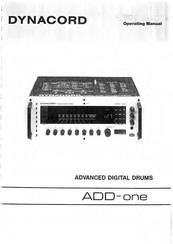 Dynacord ADD-one Operating Manual
