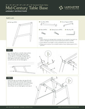 Lancaster Mid-Century Table Base Assembly Instructions