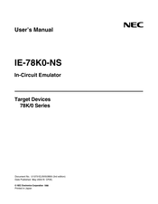 NEC IE-78K0-NS User Manual