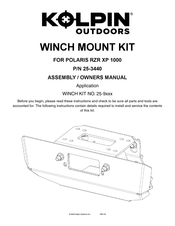 Kolpin Outdoors 25-3440 Assembly & Owners Manual
