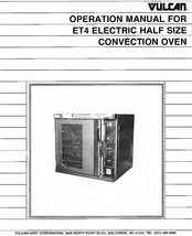 Vulcan-Hart ET4 Operation Manual