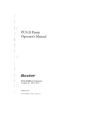 baxter PCA II Operator's Manual