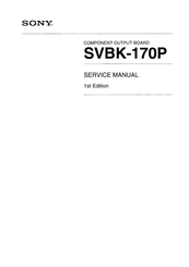 Sony SVBK-170P Service Manual