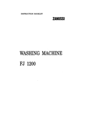 Zanussi FJ 1200 Instruction Booklet
