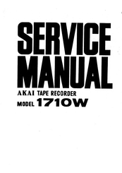 Akai 1710W Service Manual