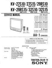 Sony Trinitron KV-29RS15 Service Manual