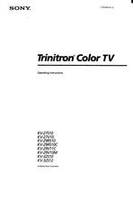 Sony Trinitron KV-27V10 Operating Instructions Manual