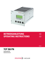 Pfeiffer Vacuum TCP 350 PN Operating Instructions Manual
