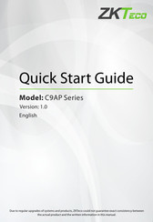 ZKTeco C9A2P Quick Start Manual