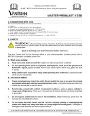 Vaniman MASTER PROBLAST 3 ESD Original Instructions Manual