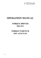 Cedar DI Series Operation Manual