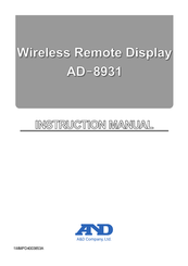 A&D AD-8931 Instruction Manual