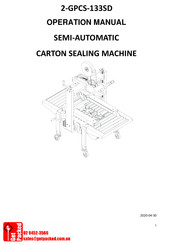 Get Packed 2-GPCS-133SD Operation Manual