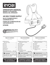 Ryobi OP40HB Operator's Manual