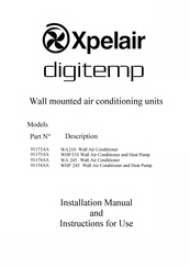 Xpelair Digitemp WA210 Installation Manual