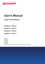 Sharp MultiSync ME552 User Manual