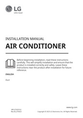 LG JB-Q102L8A0 Installation Manual