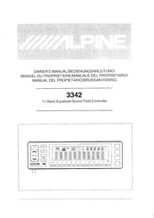 Alpine 3342 Owner's Manual