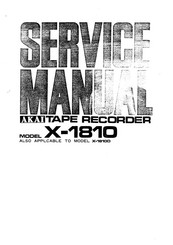 Akai X-1810 Service Manual