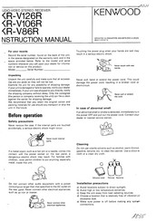 Kenwood KR-V126R Instruction Manual