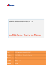 Anderson ANM76 Operation Manual
