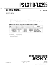 Sony PS-LX110 Service Manual