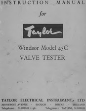 Taylor 45C Instruction Manual