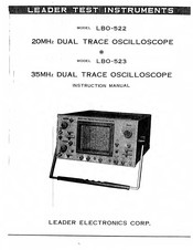 Leader Electronics Corp. LBO-523 Instruction Manual