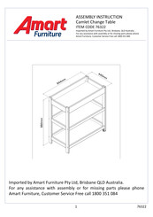 Amart Furniture Camlet 76322 Assembly Instruction Manual
