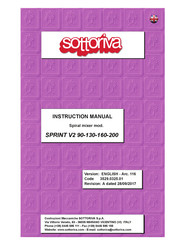 Sottoriva SPRINT V2 130 Instruction Manual
