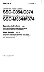 Sony SSC-C374 Operating Instructions Manual