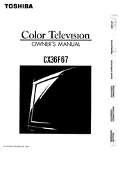 Toshiba CX36F67 Owner's Manual