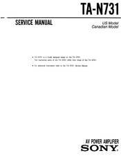 Sony TA-N731 Service Manual