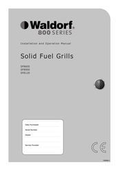 Waldorf SF8900 Installation And Operation Manual