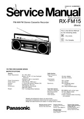 Panasonic RX-FM15 Service Manual
