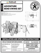 KidKraft ADVENTURE BEND SWING SET Installation And Operating Instructions Manual