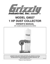 Grizzly G8027 Owner's Manual