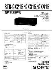 Sony STR-GX315 Service Manual