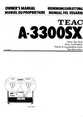 Teac A-3300SX Owner's Manual
