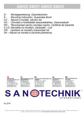 Sanotechnik G9020 Mounting Instruction