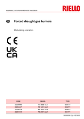 Riello 20204447 Installation, Use And Maintenance Instructions