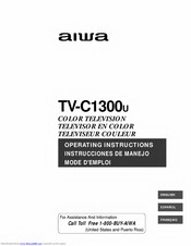 Aiwa TV-C1300U Operating Instructions Manual