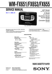 Sony WN-FX655 Service Manual