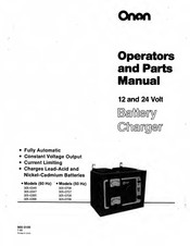 Onan 305-0398 Operator And Parts Manual