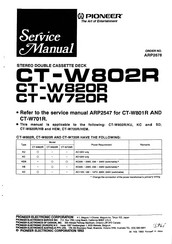 Pioneer CT-W802R Service Manual